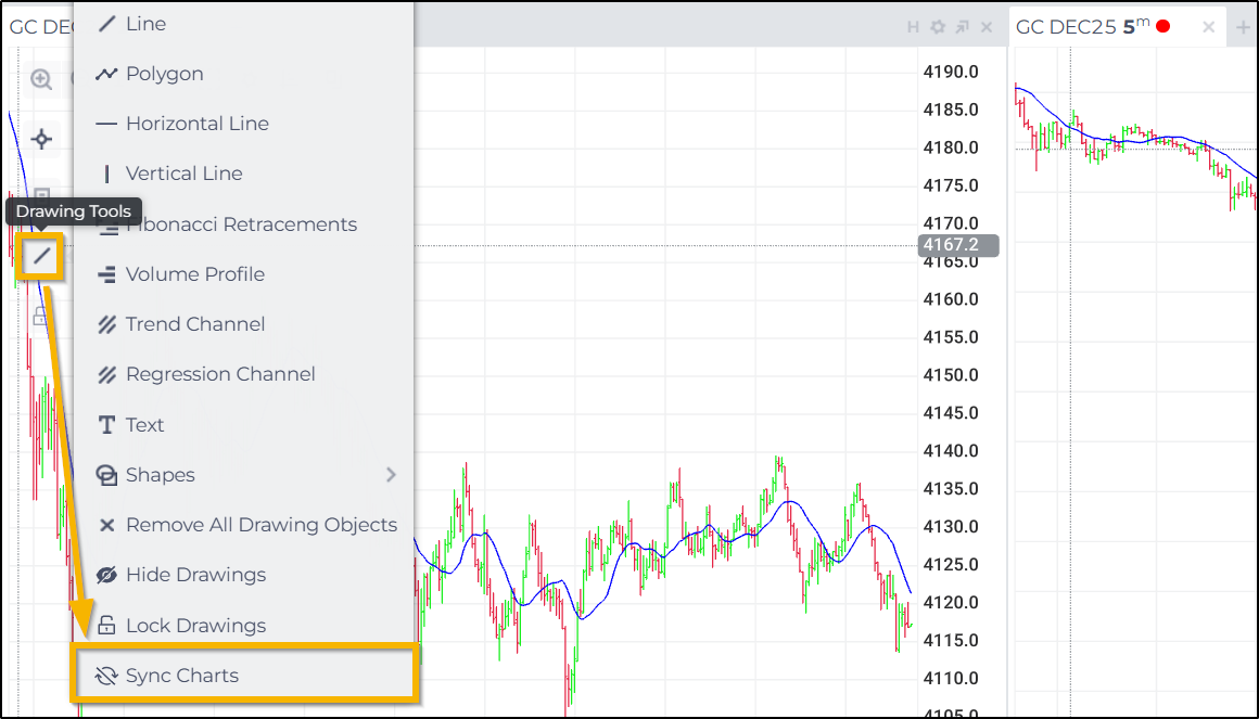 Synchronizing Drawing Tools - NinjaTrader Web