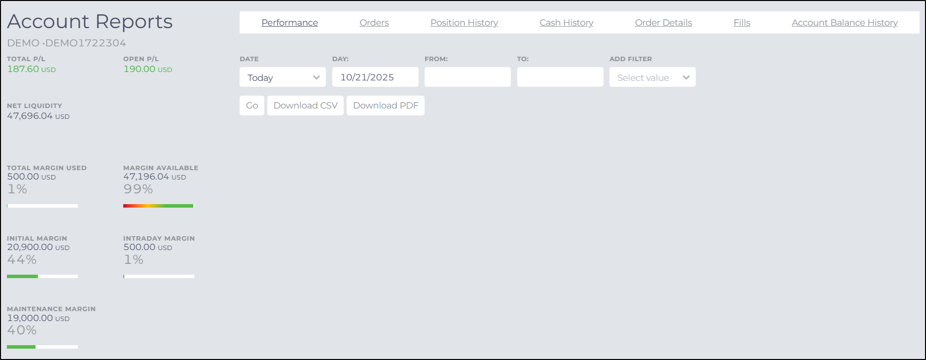 Account Reports & Trade Performance - NinjaTrader Web