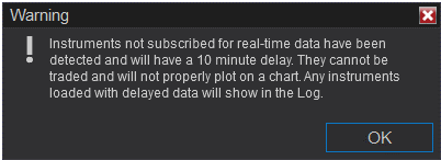Warning: Instruments not subscribed for real-time data have been ...
