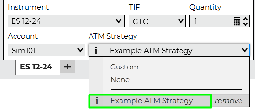 ATM Strategies - NinjaTrader Desktop