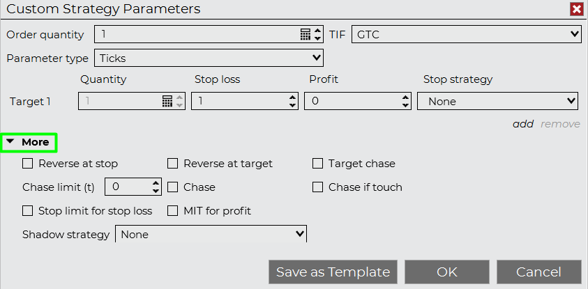 Advanced ATM Strategy Settings - NinjaTrader Desktop