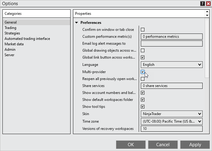 Guide de connexion Rithmic Prop Firm/Evaluation - NinjaTrader Desktop