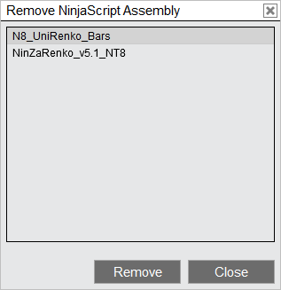 Removendo complementos NinjaScript - NinjaTrader Desktop