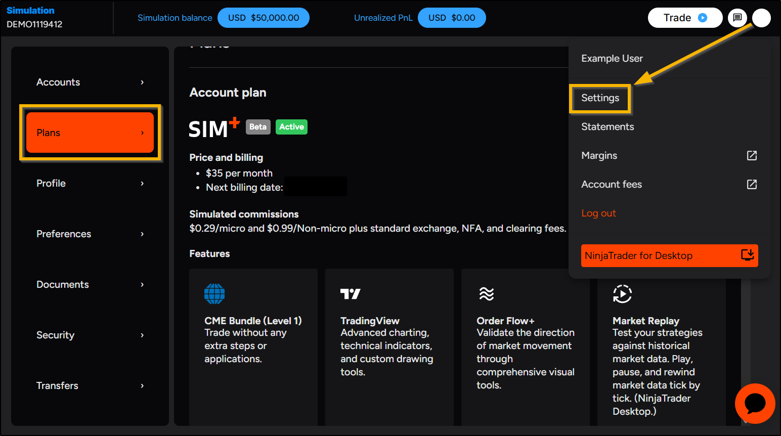 Sim+ (Beta) Subscription
