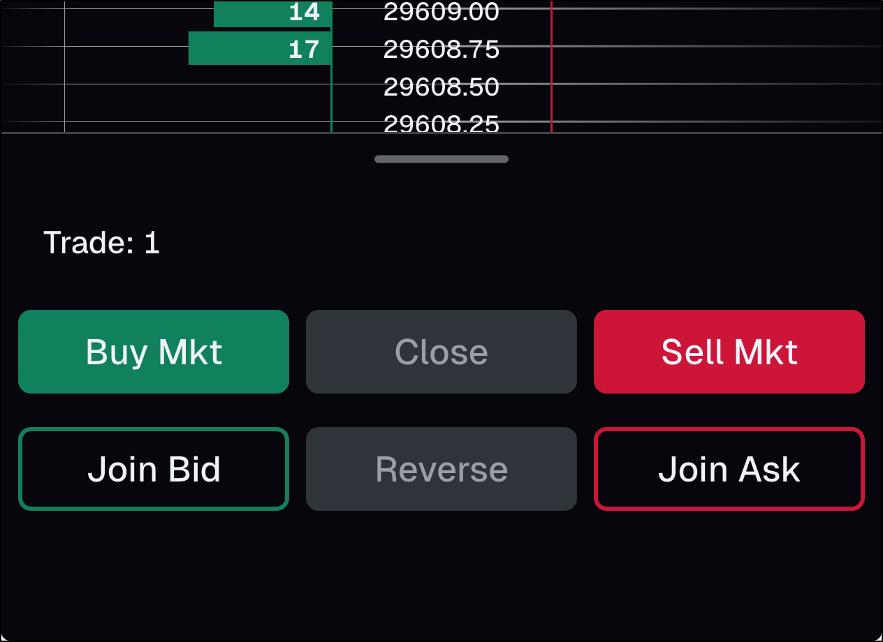 SuperDOM - NinjaTrader Mobile