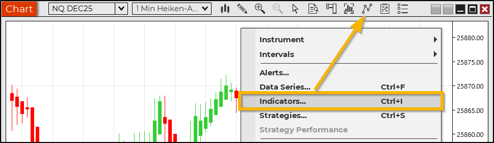 ワタページ Indicators - NinjaTrader Desktop