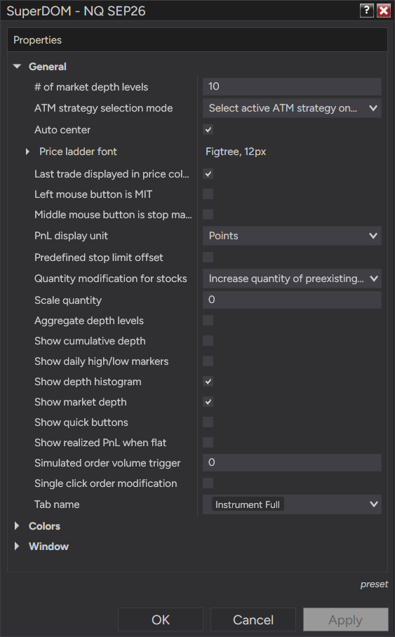 SuperDOM - NinjaTrader Desktop